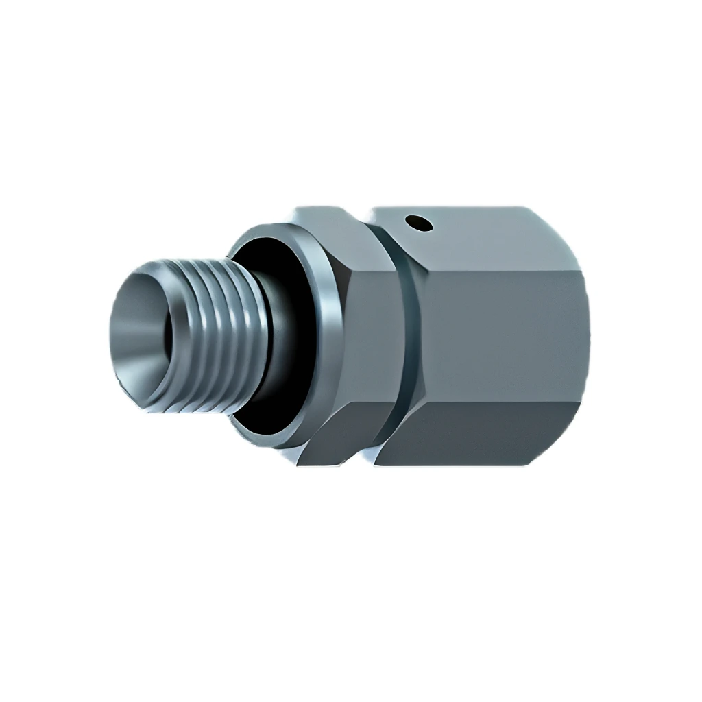 [PR#IG306 / RAS 6 TLM R 1/4] Adaptateur Droit Mâle BSP (Gaz) Cylindrique avec joint vers Femelle Série S (Lourde) - Acier (6S (M14x1.5), 1/4" BSP)